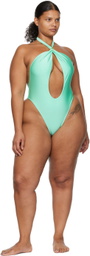 DOS SWIM SSENSE Exclusive Green Zora One-Piece Swimsuit