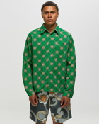 Erl Plaid Corduroy Shirt Woven Green - Mens - Overshirts
