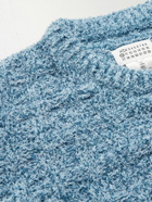Maison Margiela - Cotton-Blend Bouclé Sweater - Blue