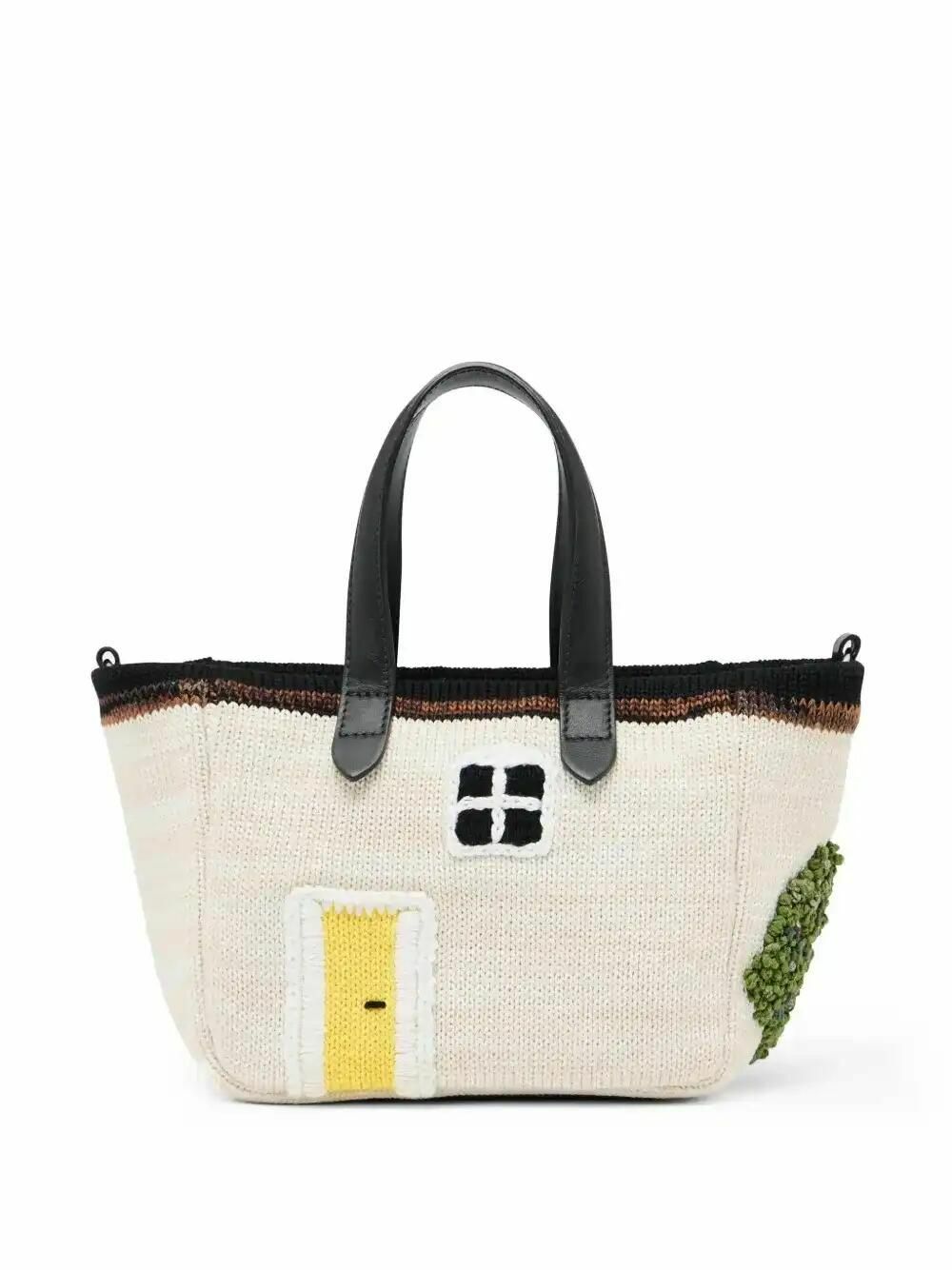 トートバッグ Belt Tote Bag - J.W. Anderson - Leather - White JW Anderson Belt Logo Off White Ivory Black Tote Handbag Bag