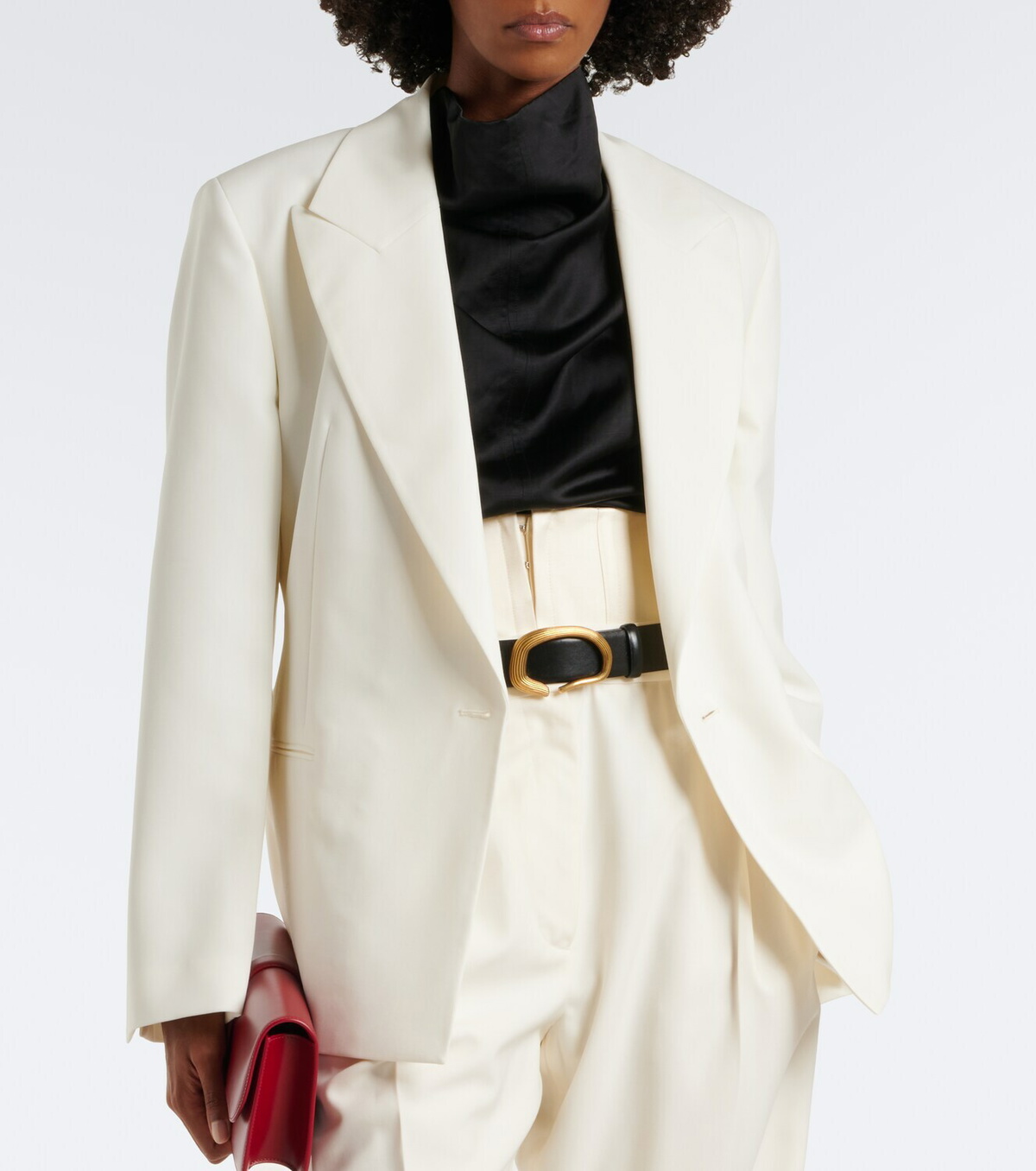 Róhe Double-breasted virgin wool blazer