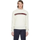 Moncler White Knit Crewneck Sweater