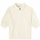 Moncler Women's Ss Towelling Polo Top in White
