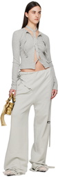 Ottolinger Gray Double Closure Rib Cardigan