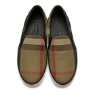 Burberry Brown Check Gauden Slip-On Sneakers