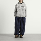 Avirex Men's Script Logo Zip Hoodie in Heather Grey