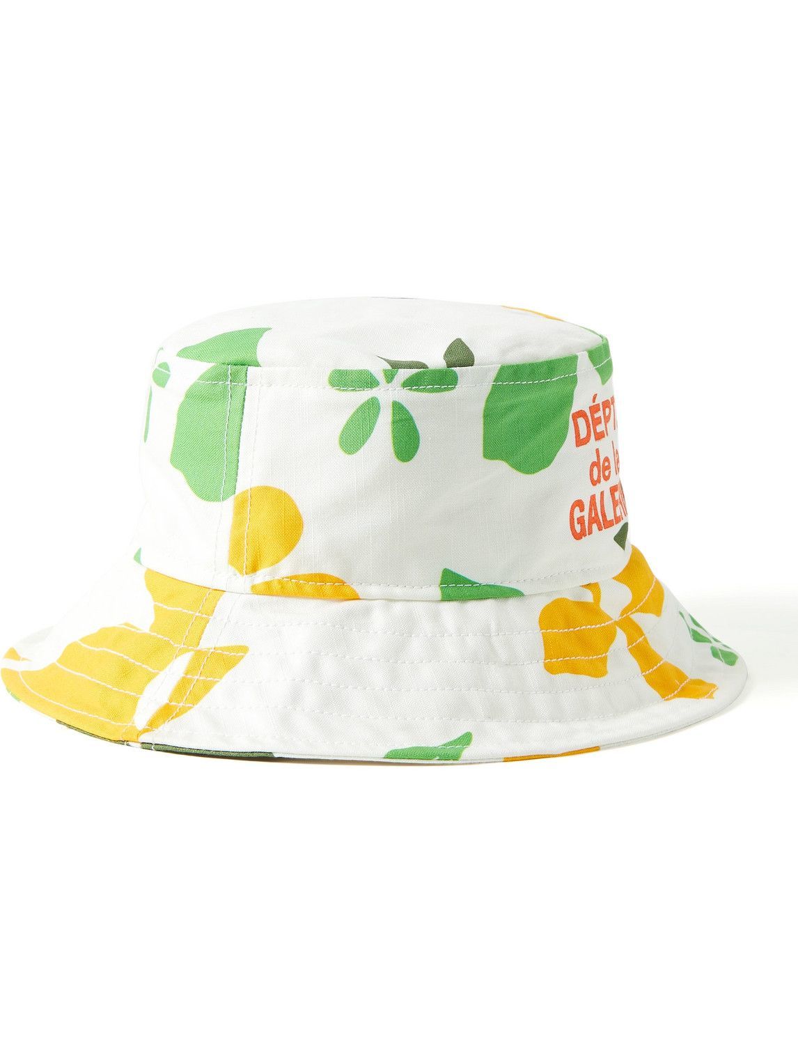 Gallery Dept \'Rodman\' White Cotton Riley Printed Cotton-Twill Bucket Hat Size M Gallery Dept  main image 2