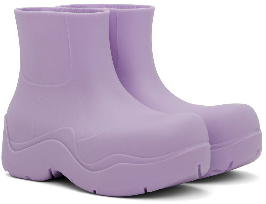 Bottega Veneta Purple Puddle Boots Bottega Veneta