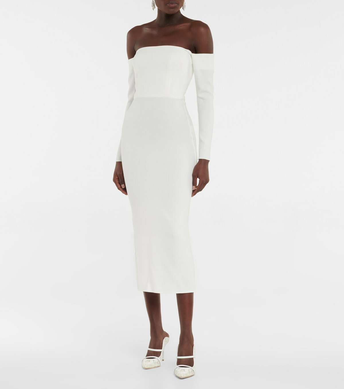 Alex Perry Bridal Tate stretch-crpe midi dress Alex Perry
