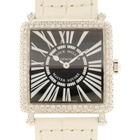 Franck Muller Master Square Quartz Diamond White Dial Unisex Watch 6002LQZD(WG)-BLK