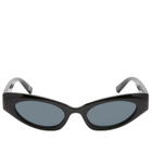 Le Specs Women's The Stealth Sunglasses in Black/Smoke Mono 