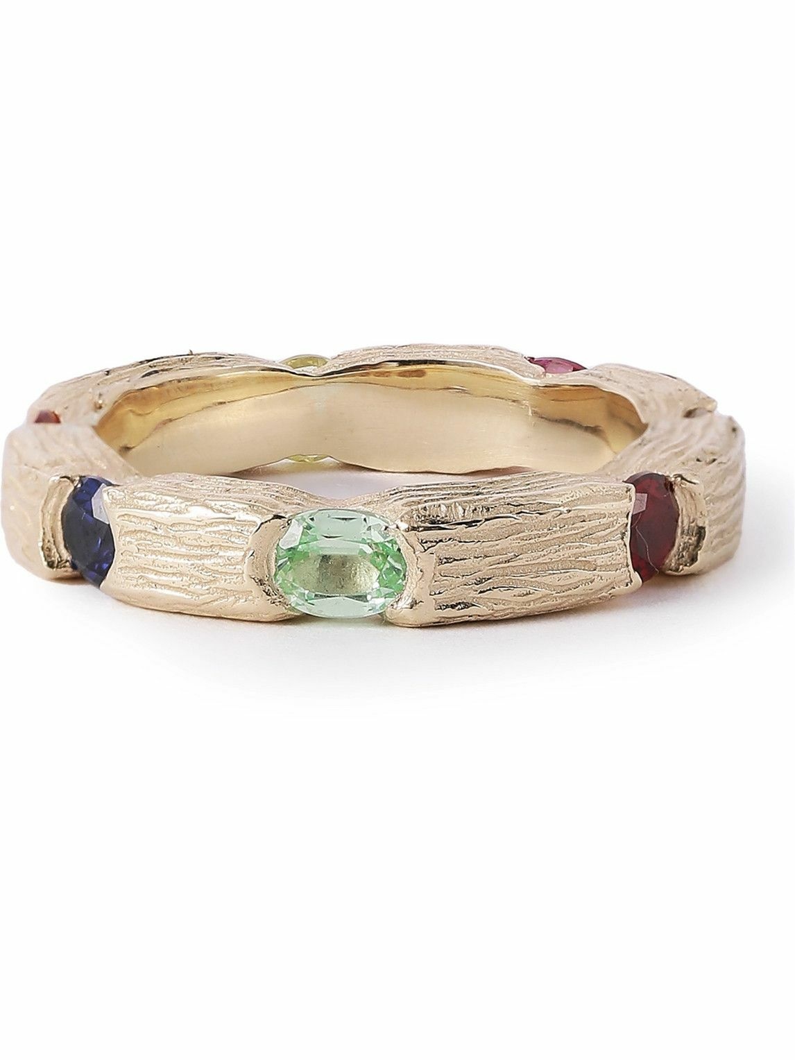 Photo: Bleue Burnham - Node Recycled Gold Laboratory-Grown Sapphire Ring - Gold