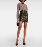 Balmain Snake-effect jacquard sweater
