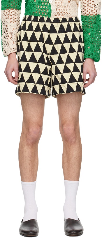 Photo: Bode Black & Off-White Thousand Pyramid Shorts