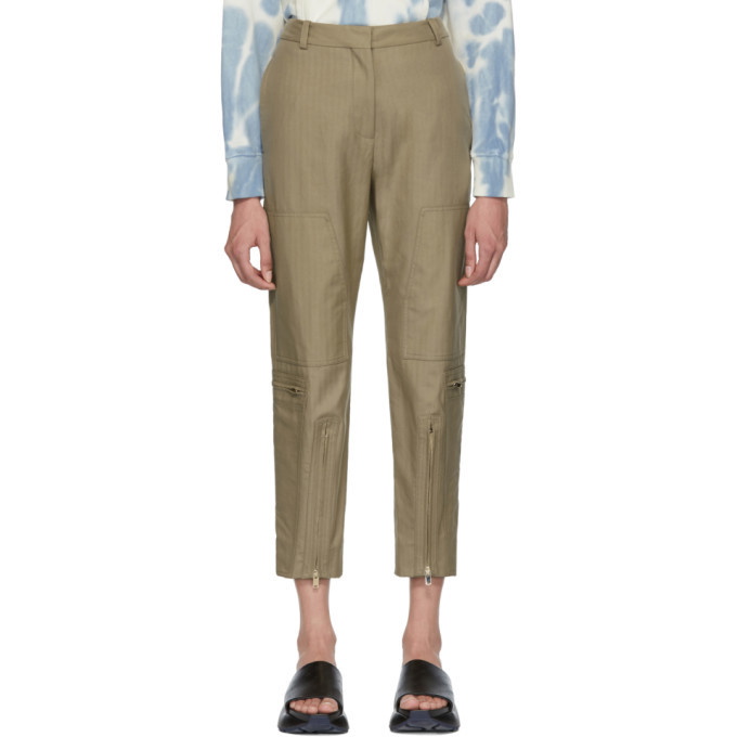 Photo: Stella McCartney Khaki Herringbone Trousers