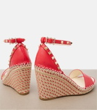 Valentino Garavani Double Rockstud leather espadrille wedges