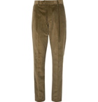 Caruso - Green Slim-Fit Tapered Cotton-Blend Corduroy Suit Trousers - Green