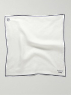 Kingsman - Drake's Logo-Print Linen Pocket Square