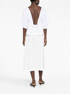 Molly Goddard White Katie Peplum Blouse