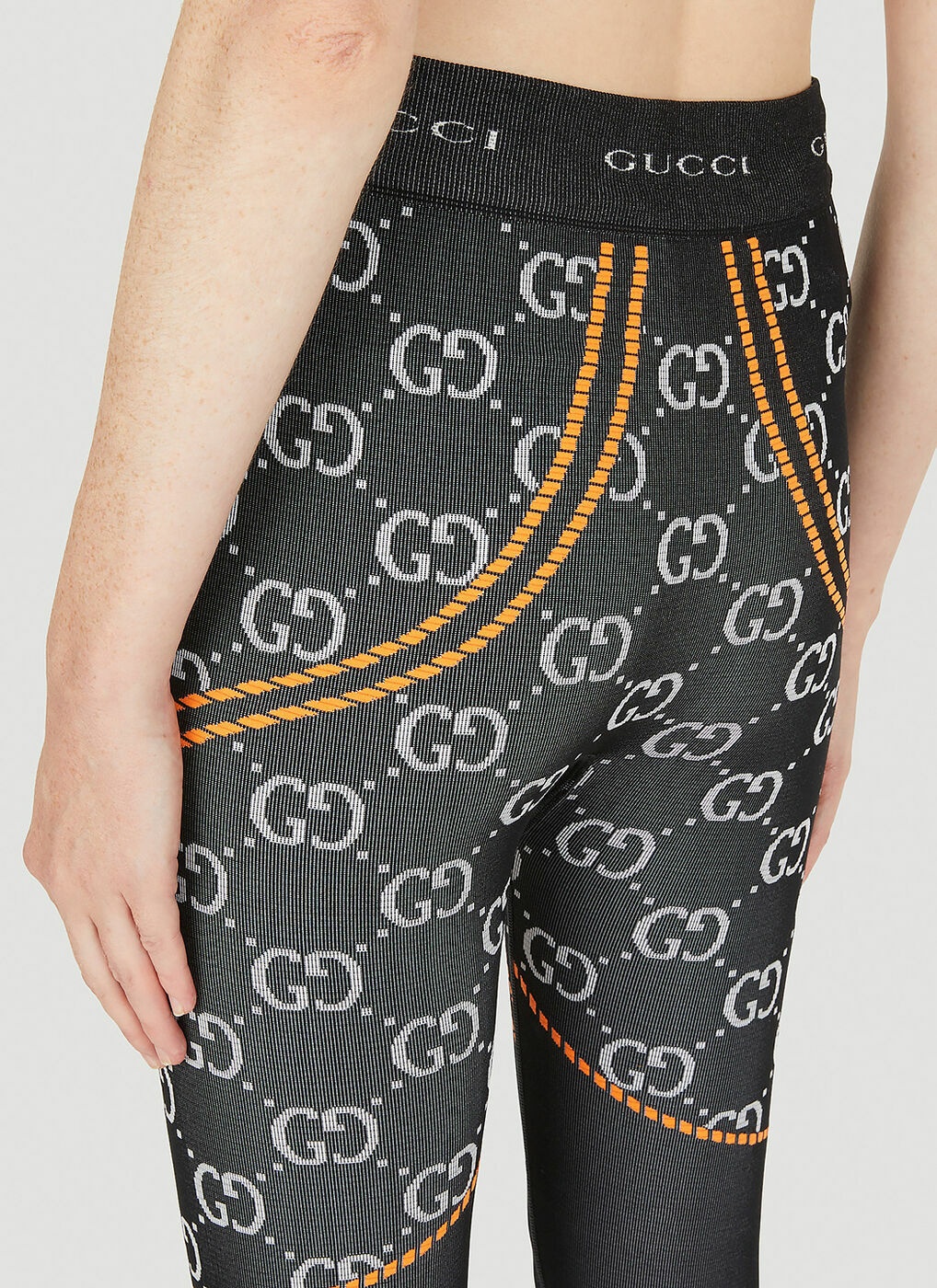 Gucci Women's Logo Jacquard Leggings in Black