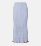 Gabriela Hearst Kavya cashmere and silk midi skirt