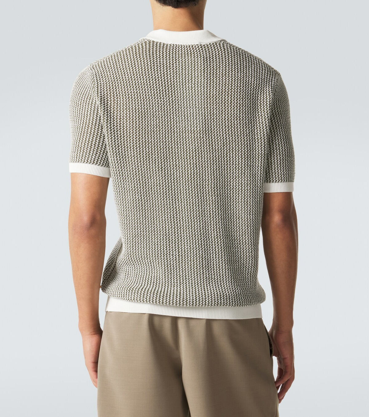 Orlebar Brown Horton crochet cotton polo sweater