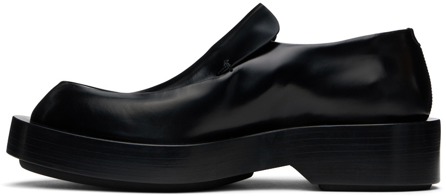 Jil Sander Black Leather Loafers