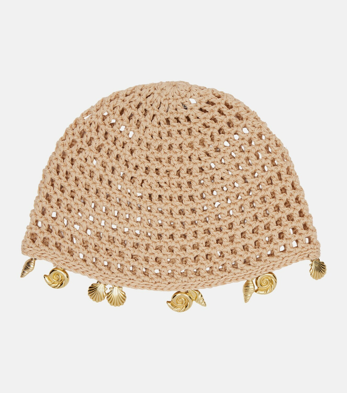 Oséree Embellished crochet cotton hat