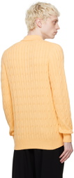 Ghiaia Cashmere Yellow Spread Collar Polo