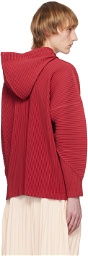 HOMME PLISSÉ ISSEY MIYAKE Red Monthly Color February Hoodie