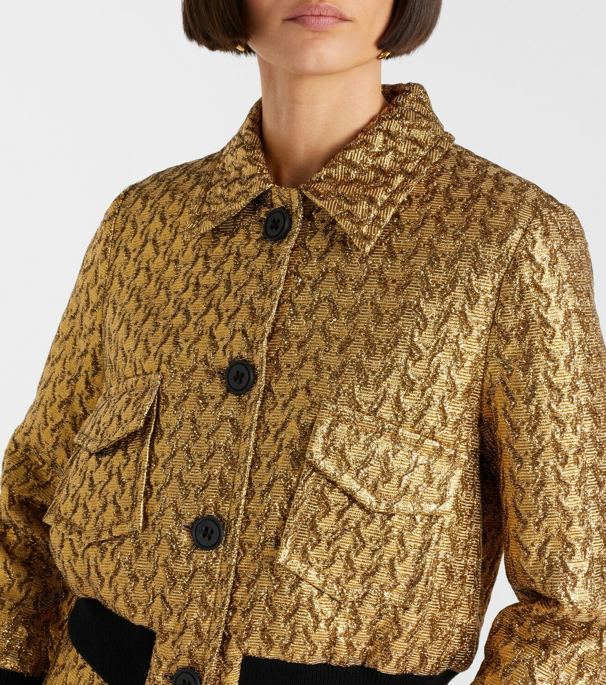 Dorothee Schumacher Golden Hour cropped blouson jacket