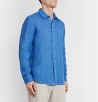 120% - Linen Shirt - Blue