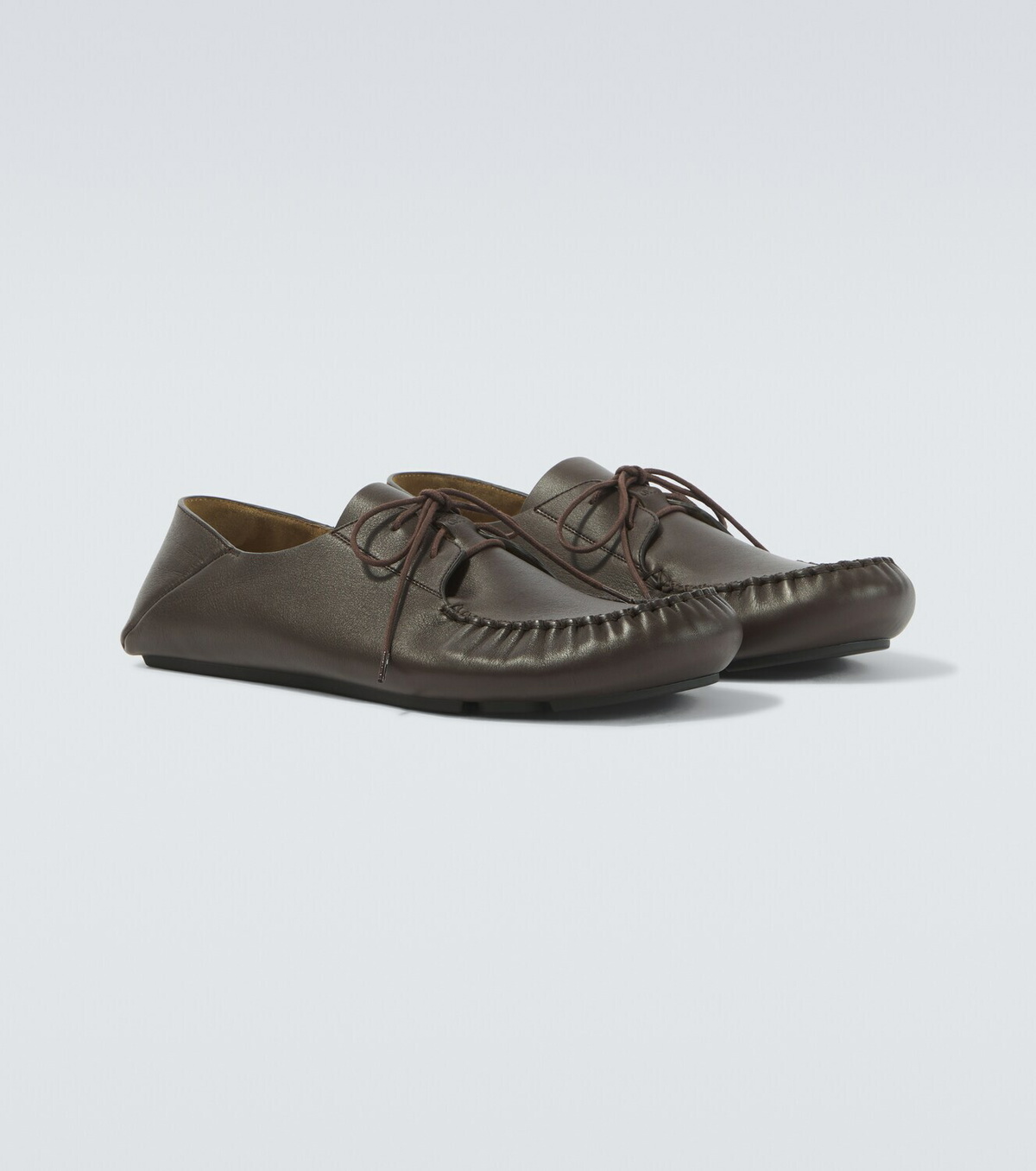 Loewe Rambla leather boat shoes