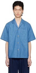 King & Tuckfield Blue Pocket Denim Shirt