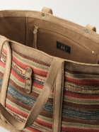 RRL - Murphy Medium Suede-Trimmed Woven Cotton Tote Bag