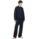 Helmut Lang Navy Terry Zip Jacket