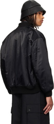 Comme des Garçons Homme Black Double Twill Bomber Jacket