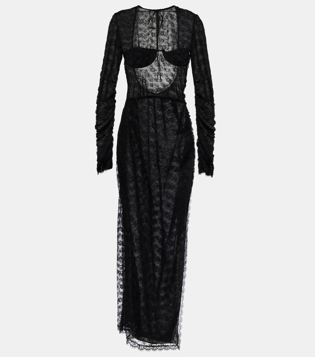 knee length dresses for ladies Baltic Born Womens Alessandra Mesh Midi Dress | Off White
