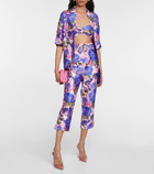 Zimmermann - High Tide floral silk halterneck crop top