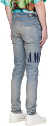 AMIRI Blue Appliqué Jeans