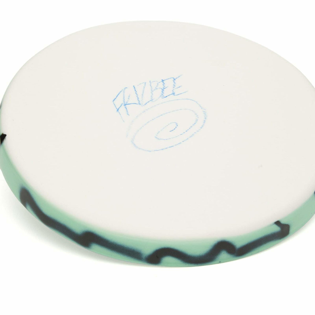 Frizbee Ceramics Baby Plate in Green Pizza 