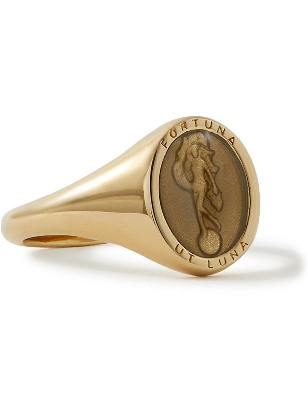 Photo: Miansai - Gold Vermeil and Enamel Signet Ring - Gold