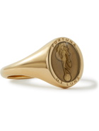 Miansai - Gold Vermeil and Enamel Signet Ring - Gold
