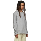 Thom Browne Grey Side Slit Relaxed Fit Long Sleeve T-Shirt