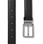 Montblanc - Cross-Grain Leather Belt and Cardholder Set - Black