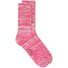 Rostersox Neon Slub Sock in Pink