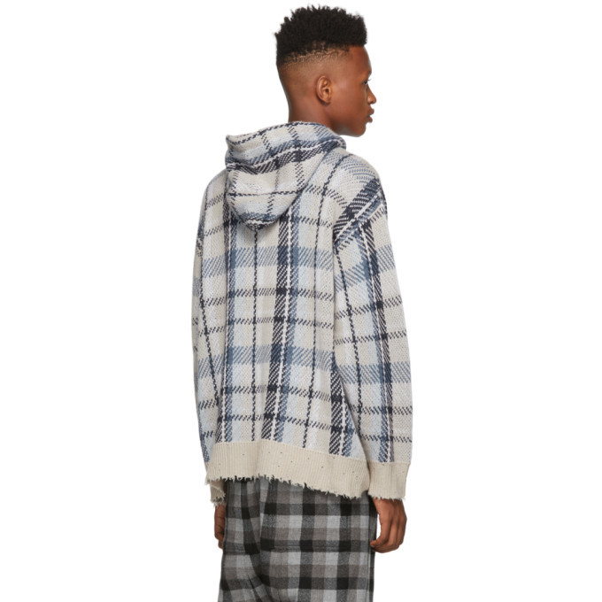 R13 Beige Plaid Hoodie R13