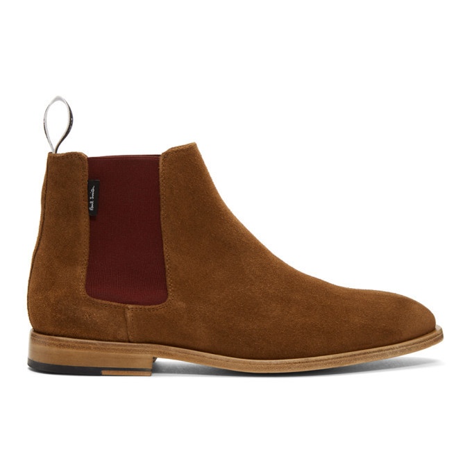 Photo: PS by Paul Smith Tan Suede Gerald Chelsea Boots