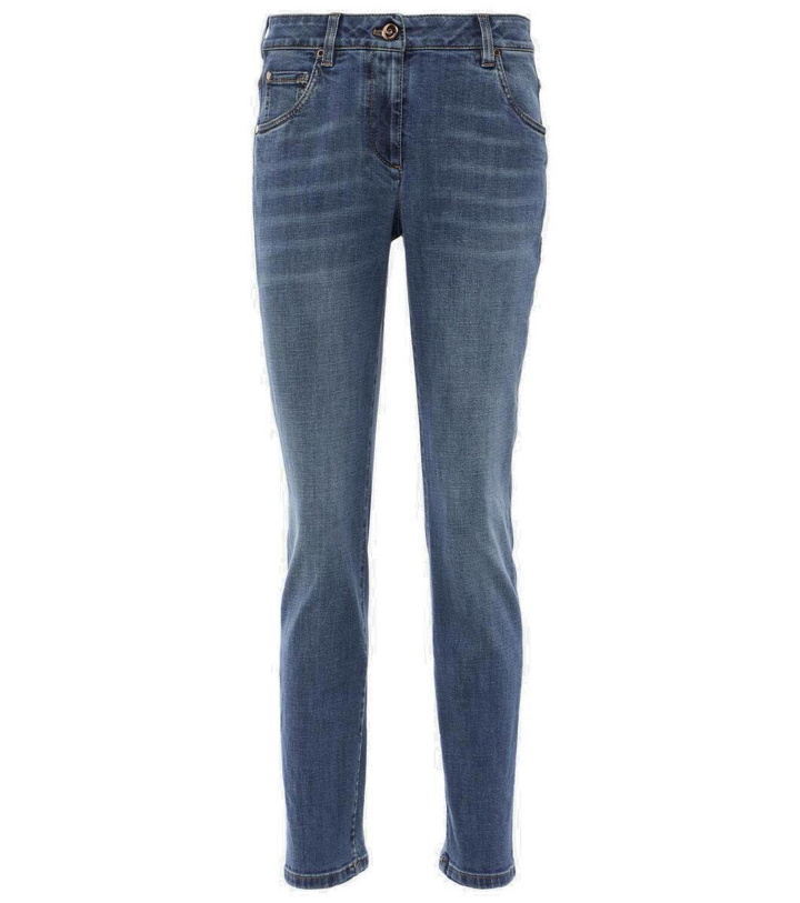 Photo: Brunello Cucinelli Mid-rise skinny jeans