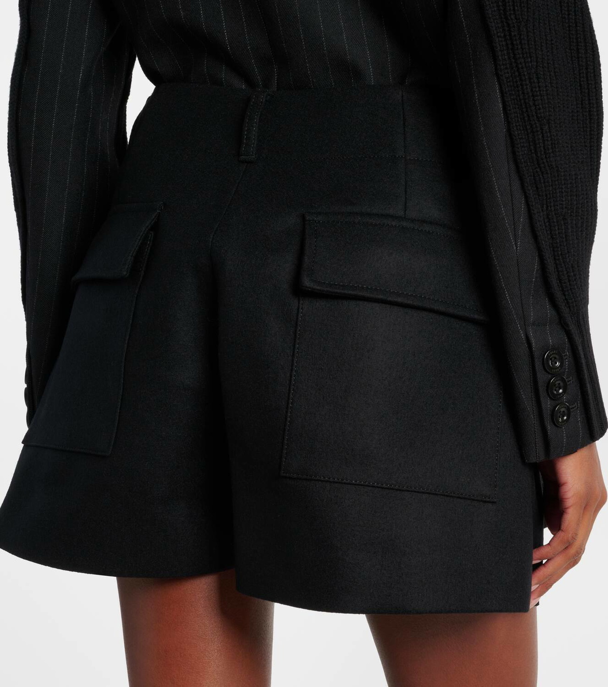 Sacai Chalk stripe wool shorts Sacai